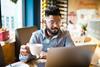 Man looking at a laptop